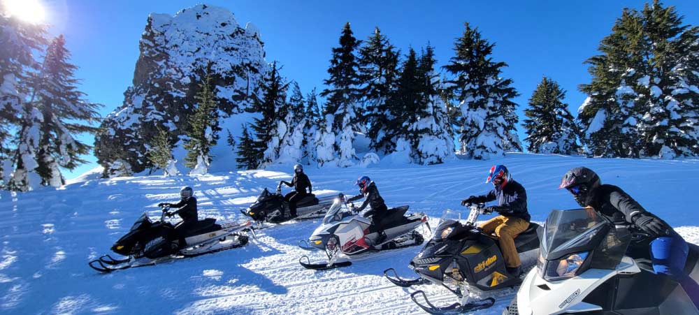 obsidian flow snow tours bend oregon newberry caldera